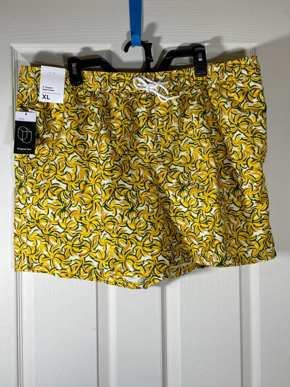 Original Use Men’s Yellow Banana Pattern Swim Trunks